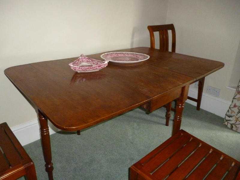 Vintage Oak Drop Leaf Rectangular Dining Table