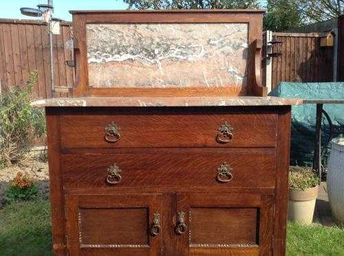 Vintage oak washstand