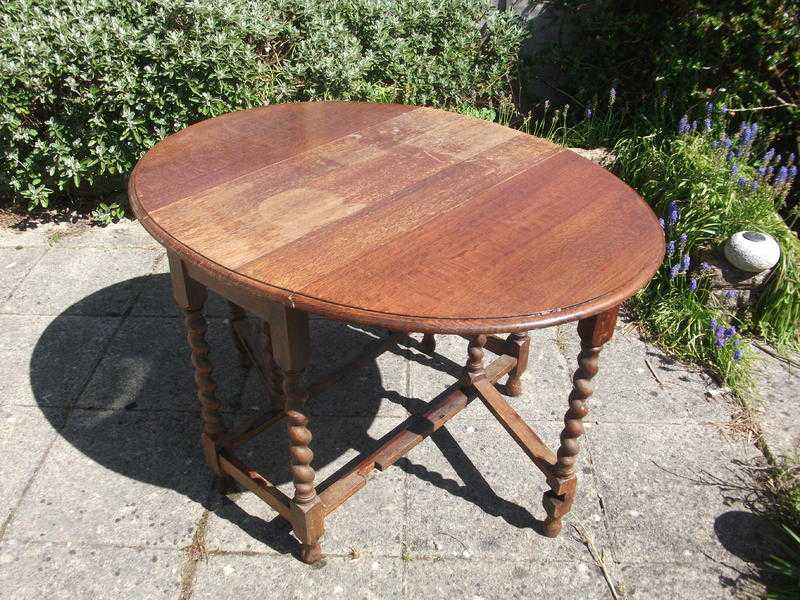 vintage oval drop leaf table with twist legs upcycle or revitilize project