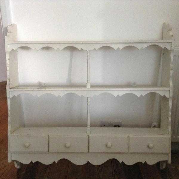 Vintage painted wall shelf.