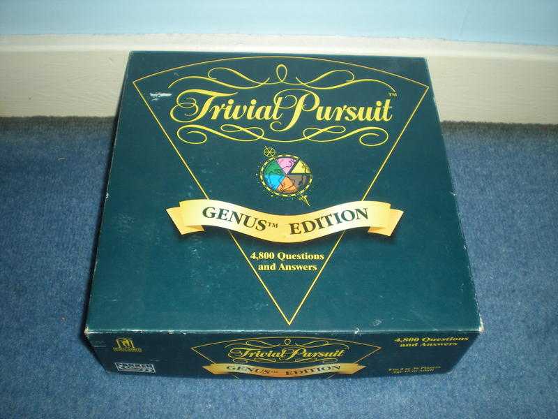 Vintage Parker 1995 Trivial Pursuit Genus Edition Board Game