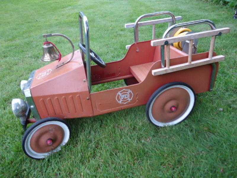 Vintage Pedal Car Fire Truck By Baghera