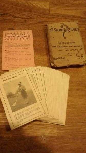 Vintage Scout Quiz game Cards