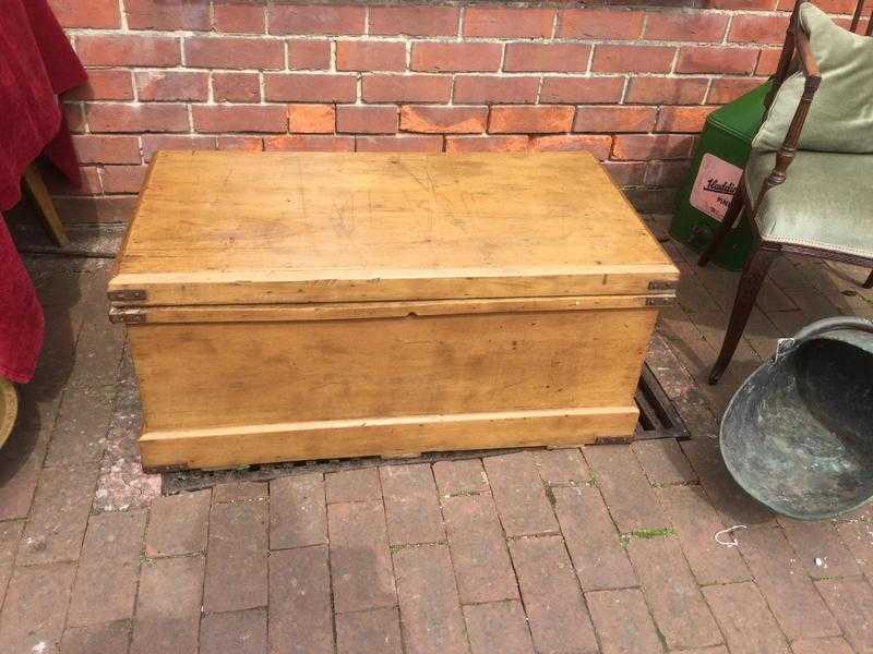 Vintage Stripped pine chest