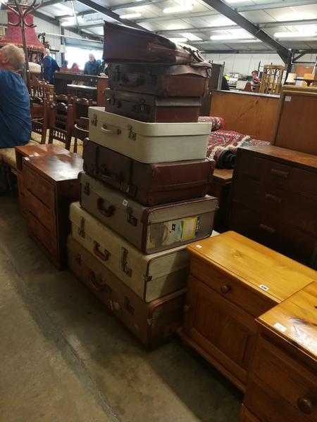 vintage suitcases for props