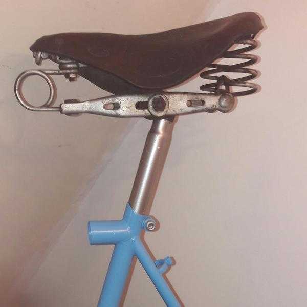 Vintage upcycled bike saddle stool