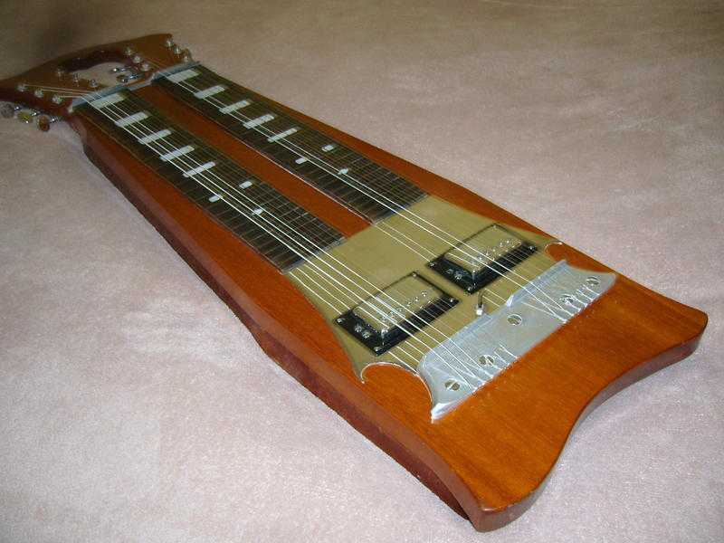 VINTAGE VERY RARE DOUBLE NECK SIX STRING LAP STEEL SLIDE GUITAR