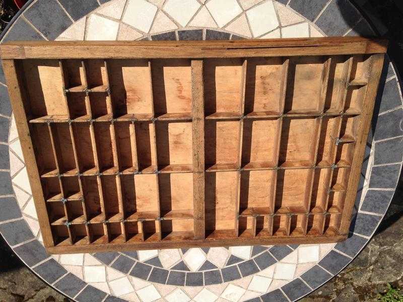 Vintage wooden printers tray