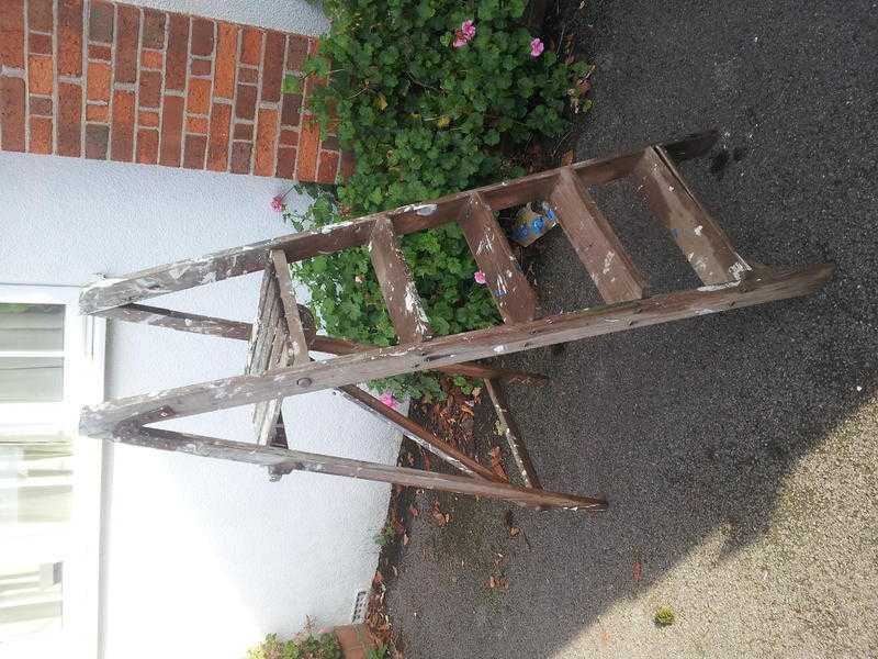 Vintage wooden step ladder