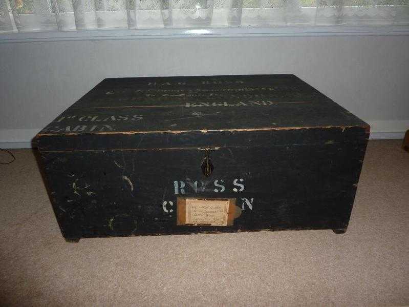 Vintage wooden trunk