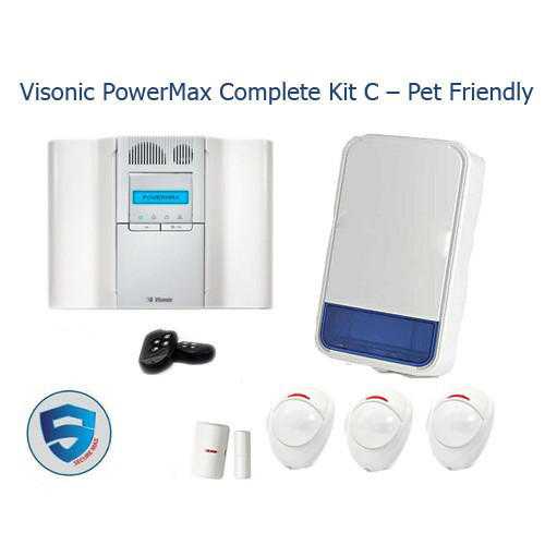 Visonic PowerMax Complete Pet Friendly Wireless Security Alarm Kit- C