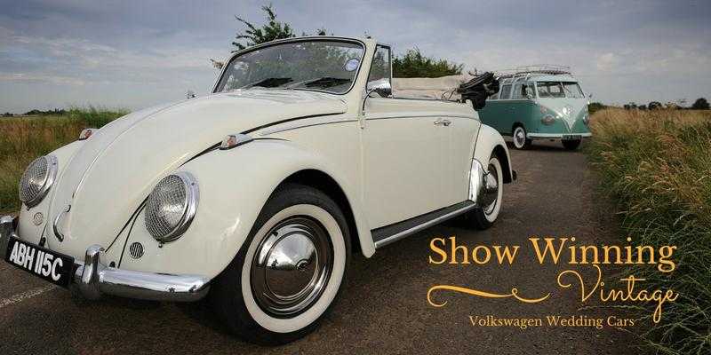 Volkswagen  Camper and convertible beetle wedding hire Lincs, Cambs, Rutland, East Anglia