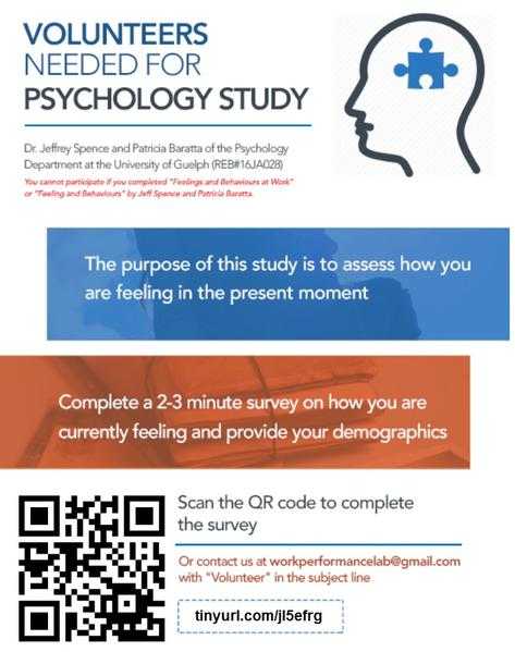 Volunteers needed for online psychology study