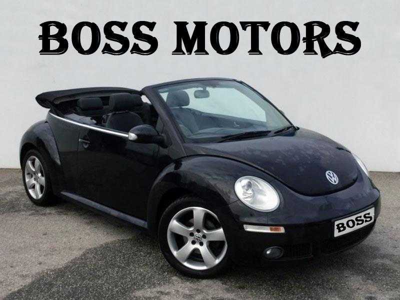 VW BEETLE CONVERTIBLE VERY LOW MILEAGE 1.6 CABRIOLET BLACK LUNA 1.4 2007 - 2008 model