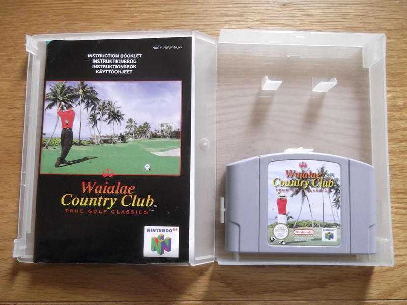 Waialae Country Club Golf - Nintendo 64 game with storage display box