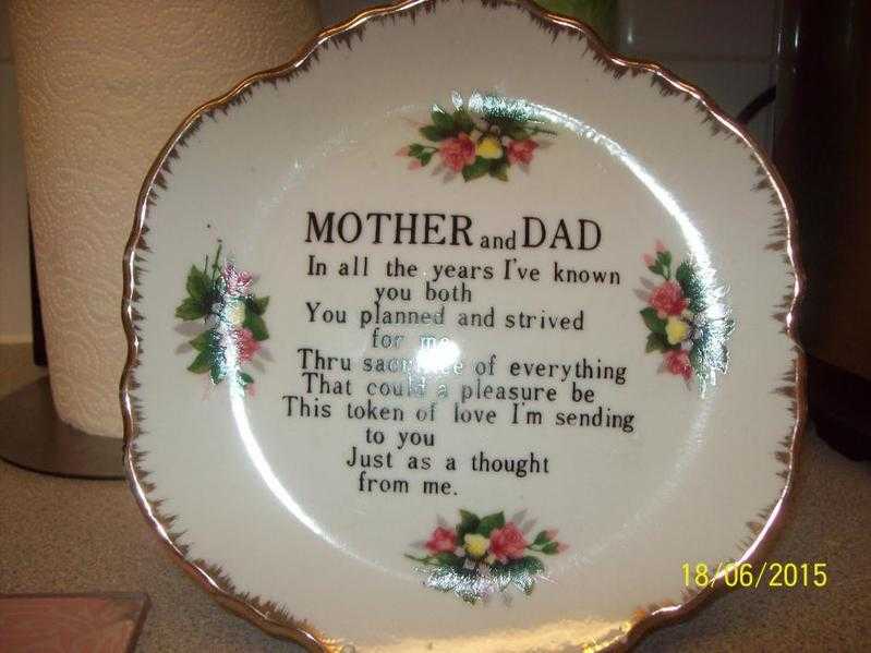 Wall Plate . Mother amp Dad .