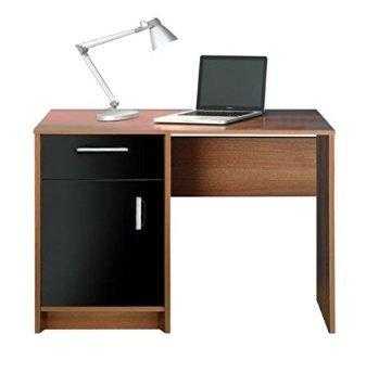 Walnut  and black gloss 100cm desk - brand new