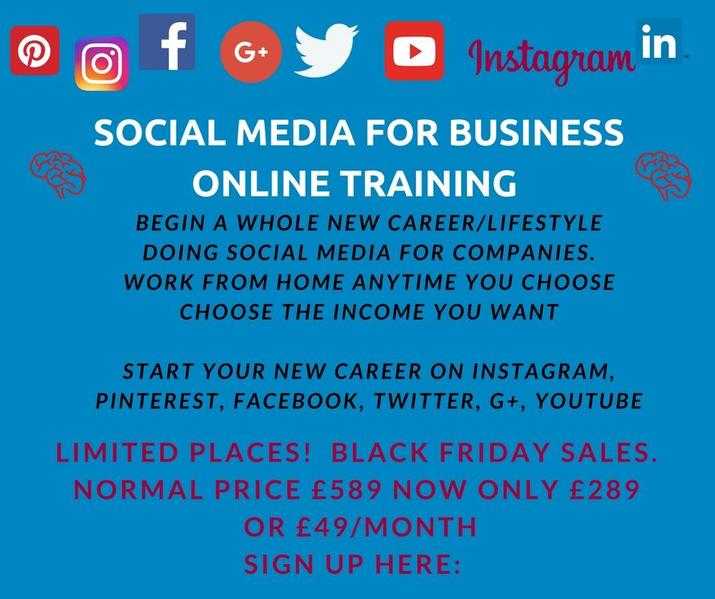 Want to grow your business online Get my Social Media Training for Business Today.