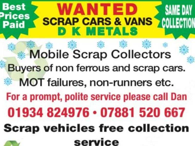 Wanted scrap cars