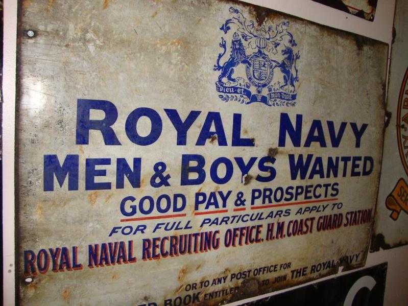 Wanted Vintage Enamel SignsMilitaria