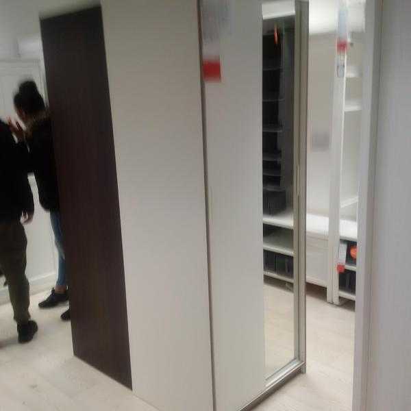Wardrobe from Ikea good conditions semi-new.2 sliding doors. with mirror one side.