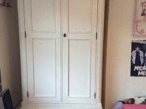 Wardrobe , white wood