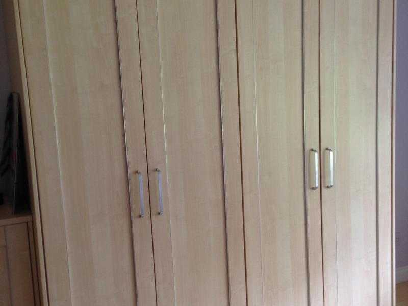 Wardrobes  Two Schreiber Laminate Light Beech colour with Aluminium trim