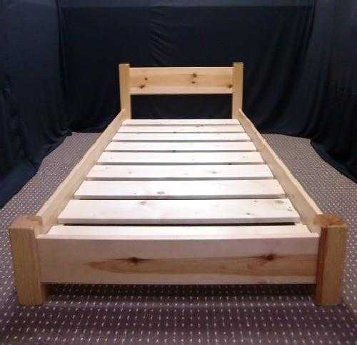 WARREN EVANS CHILDS SMALL LOW SOLID WOODEN BED FRAME