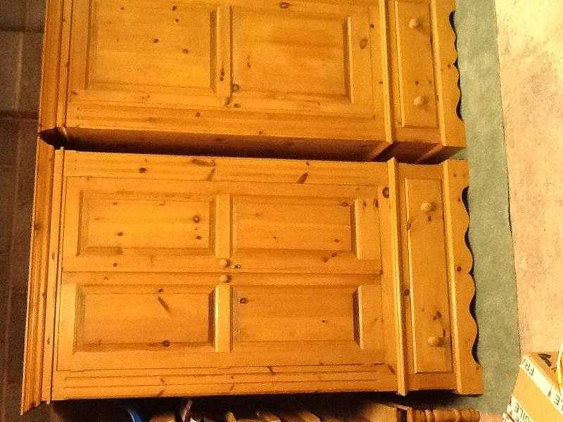 Waxed pine wardrobe