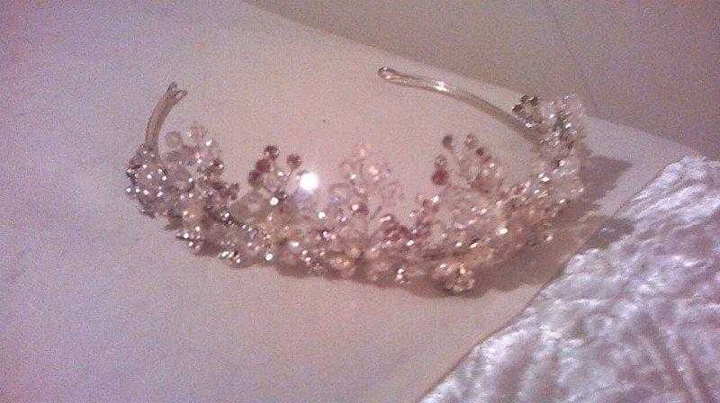 wedding gown shoesring tiara all new