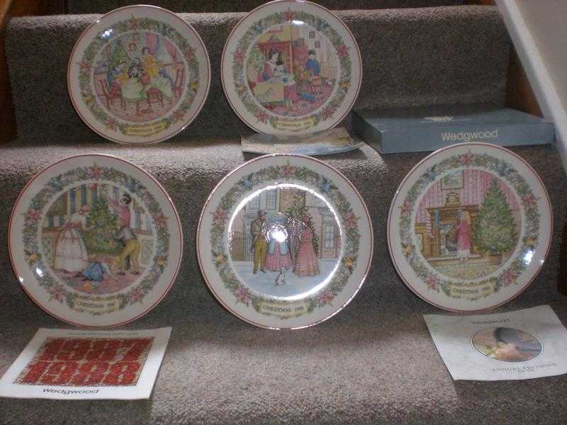 Wedgwood Christmas Plates x 5