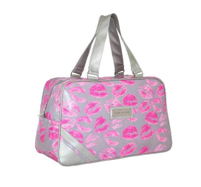 Weekend Travel Bag in LIPS design.  HALF PRICE THIS WEEK ONLY Offer expires 19 May