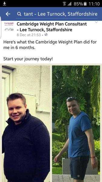 Weight Loss Products Independant Cambridge Weight Plan Consultant Stoke on Trent amp Staffordshire