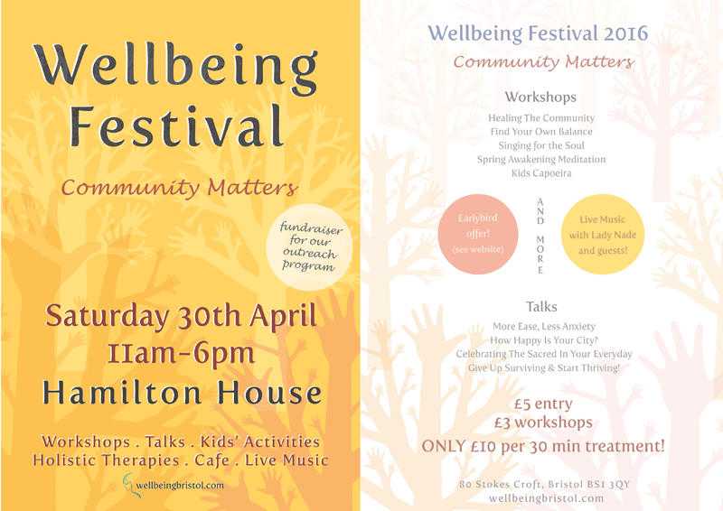 WELLBEING FESTIVAL. VOLUNTEERS NEEDED