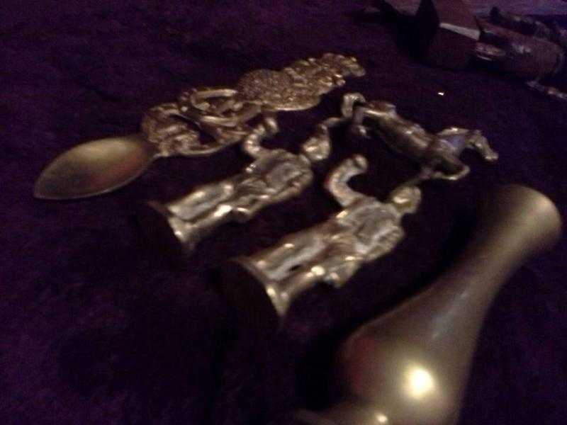 Welsh spoon,horse etc brass
