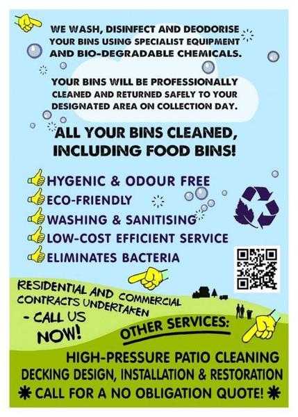 Wheelie bin cleaning service