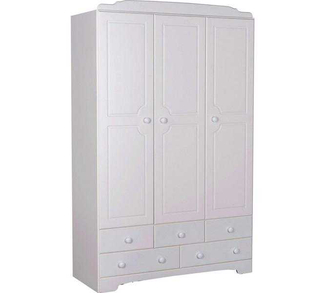 White 3 Door Wardrobe