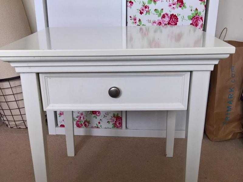 White Bedside Table