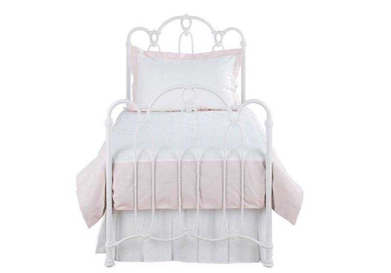 White Cast Iron Single Bedstead