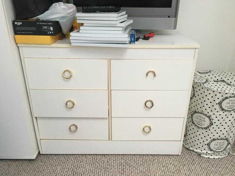 WHITE chest of drawers vintage