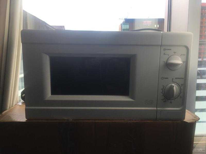 White clean microwave