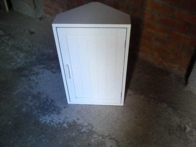 White corner cabinet