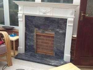 White fire surround