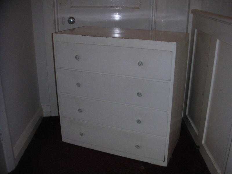 White Four drawer Chest Of Drawers