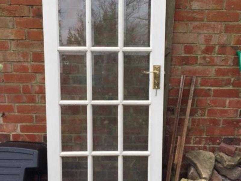 White, glazed internal door