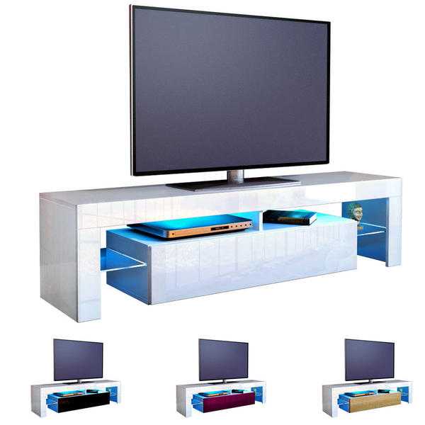 white high gloss TV stand