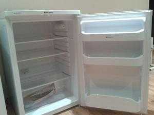 White Hotpoint Iced Diamond Fridge Freezer.