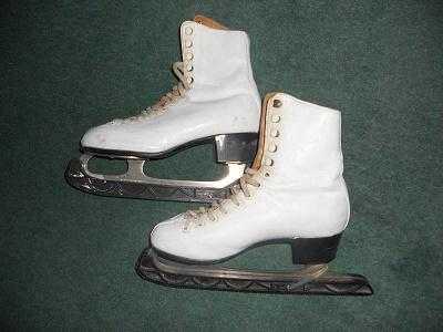 White Leather Ice Skates
