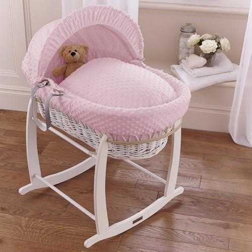 WHITE MOSES BASKET  STAND