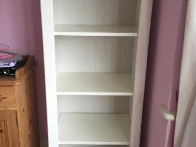 White shelving unit suit childs bedroom